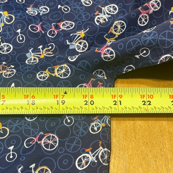 Johnston Murphy Button Down Performance Shirt Bicycle All Over Print Small - Picture 8 of 16